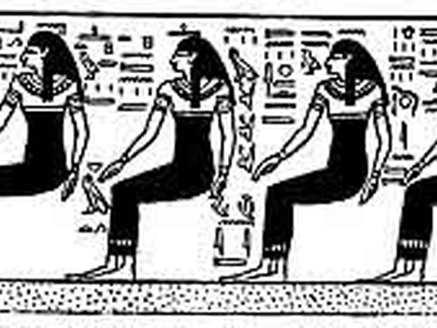 Book Am-Tuat source plate 13201 with Egyptian underworld imagery and hieroglyphic text.