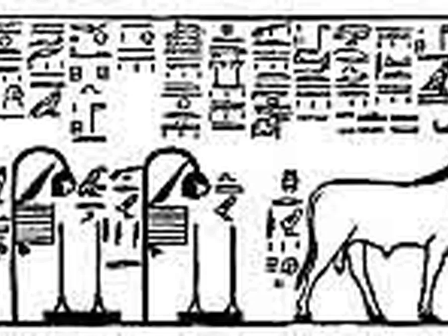 Book Am-Tuat source plate 16800 with Egyptian underworld imagery and hieroglyphic text.