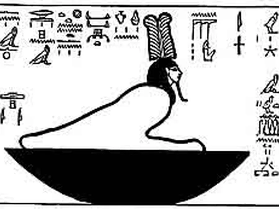 Book Am-Tuat source plate 19200 with Egyptian underworld imagery and hieroglyphic text.