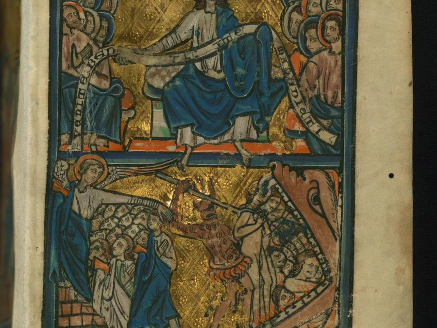 Medieval illumination of the Last Judgment.